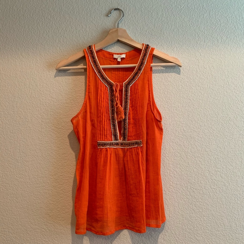 Joie Beaded Tassel Top